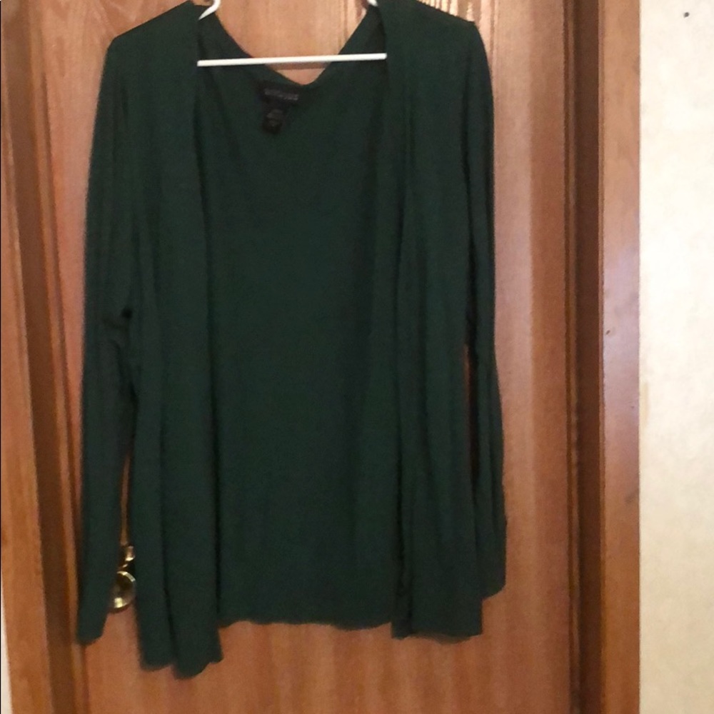 Green cardigan